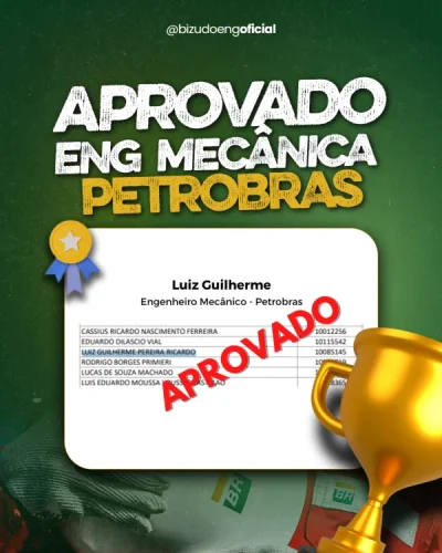 Luiz Guilherme · Aprovado Petrobras