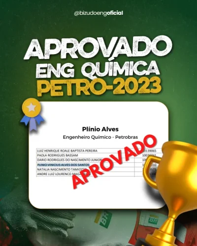 Plínio Alves · Aprovado Petrobras